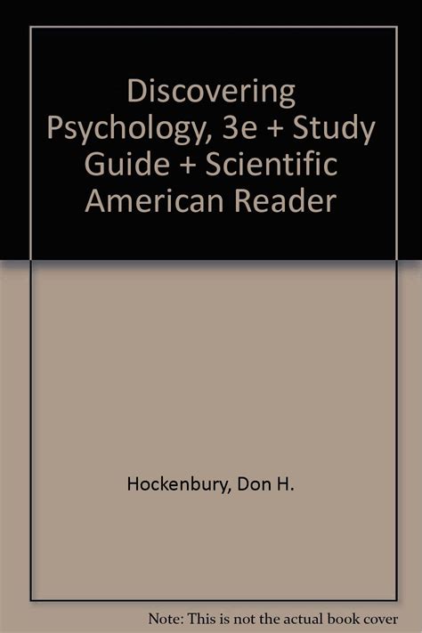 Discovering psychology study guide scientific american reader for hockenb. - Science, la technologie, l'innovationune politique globale.