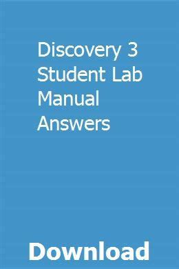 Discovery 3 student lab manual answers. - Toyota corolla seg ae111 owner manual.