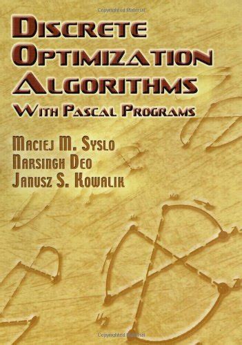 Discrete Optimization Algorithms With Pascal Programs Dover Books On Computer