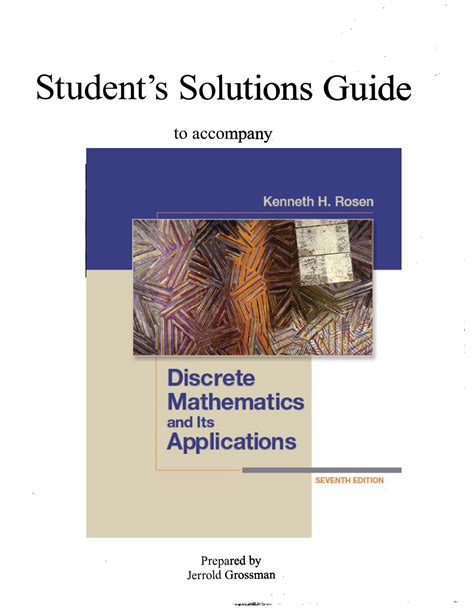 Discrete mathematics and its applications solution manual 5th edition. - Kawasaki vn 750 vulcan reparaturanleitung download herunterladen.