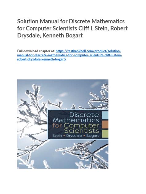Discrete mathematics for computer scientists solution manual. - Angel tech a modern shaman s guide to reality selection by antero alli.