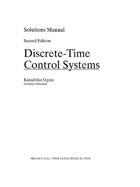 Discrete time control systems solution manual ogata. - Phonologie transformationnelle du dagara (langue voltaïque du burkina-faso).