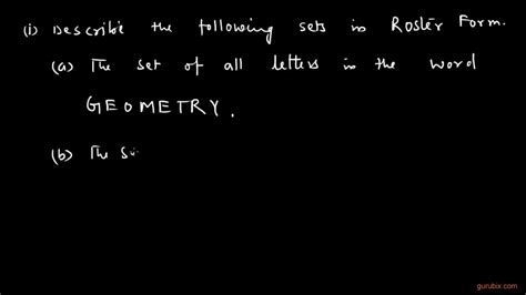 Discription of a Set (Roster Form) Set Theory Math Lessons YouTube