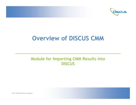 Discus CMM - SlideShare