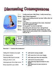 Discussing Consequences ESL worksheet by penbwl