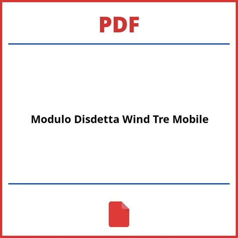 Disdetta WIND Modulo semplice e spedizione - Disdetteonline.it