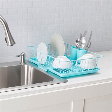 Now $ 1891. $40.59. Sterilite 2-piece Large Sink Set Dish Rack Drainer, White 18 3/4" L x 13 3/4" W x 5 1/2" H. 82. Free shipping, arrives in 3+ days. $ 1799. iSPECLE 2 Tier Dish Racks Dish Drainers with Water Tray Cutlery Holder for Small Kitchen Households Black, 18.90 x 8.27 x 11.81 Inches..