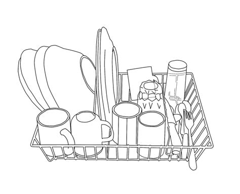 Dishes Drawing