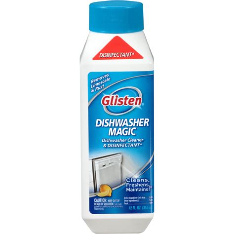Dishwasher cleaner. The Glisten Dishwasher Magic Machine Cleaner is really easy to use and cleaned our dishwasher so well. The directions seemed so odd to me but I followed them ... 