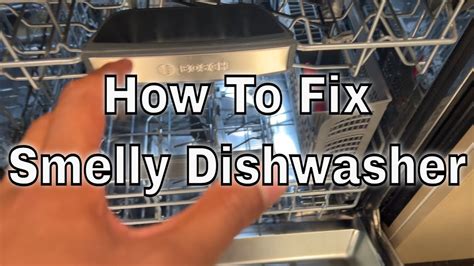 Dishwasher smell. In conclusion, the foul odor in Bosch dishwashers can be attributed to factors such as improper maintenance, hot and humid environment, and bacterial growth. Regular cleaning and inspection of the filter, spray arms, and drain pump can help prevent odor problems. Running hot water cycles with vinegar or dishwasher cleaner and using preventive ... 