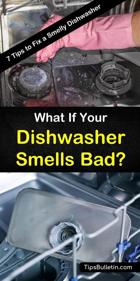 Dishwasher smells bad. Wet towels typically smell bad because they have become a breeding ground for germs, mildew and mold. As these organisms grow in the warm, moist environment of a wet towel, they em... 