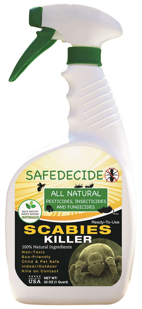 Disinfectant for scabies. 2. Aloe vera. Aloe vera is well-known for its soothing effect on sunburn and other skin ailments. Aloe vera is usually considered safe to use with minimal side effects reported. One small study ... 