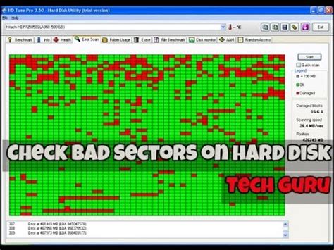 Disk bad sector scan