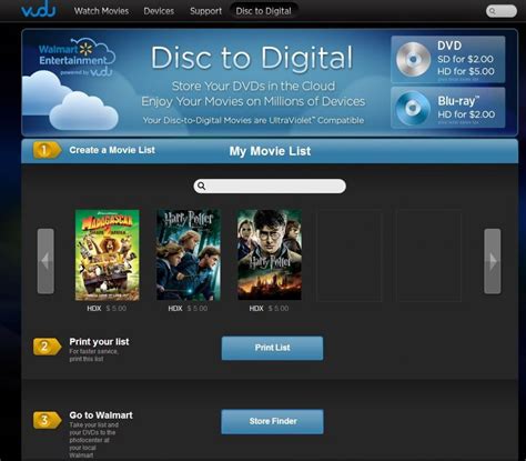 Disk to digital vudu list. CINDERELLA MAN is offered in 4K on FandangoNow and will be available in 4K on Vudu once the site gets the 4K rights because it will port through Movies Anywhere or when Vudu and FandangoNow finally merge. DIRTY DANCING, E.T., JAWS, JERRY MCGUIRE and KING KONG (2005) are all available in 4K on Vudu but will only redeem in HDX through D2D. 