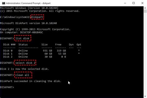 Diskpart clean all command.  6 days ago · The &ldquo;clean all&rdquo; command in Diskpart may not b...