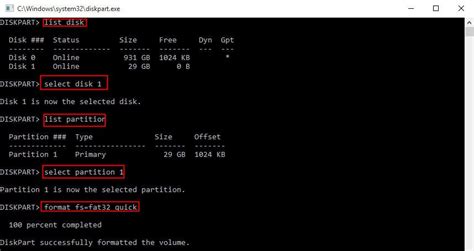 Diskpart format sd card fat32.  Jun 12, 2025 · The SD card reformatting process ca...