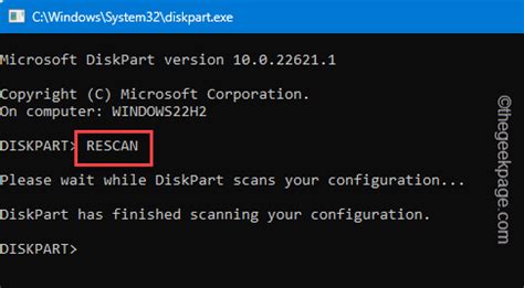 Diskpart rescan.  Run the Rescan Command: Type rescan and press Enter.  Apr 24, 2...