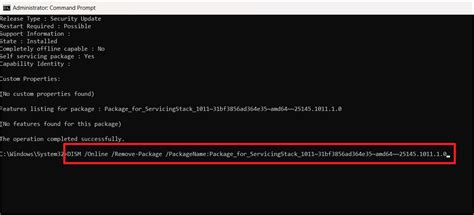 Dism remove package. .  Type cmd in the Search box.  Step 1: Run DISM DISM provides the fil...