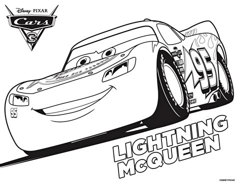 Disney Cars Lightning McQueen coloring page Download, Print or Color