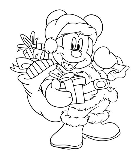 Disney Christmas Characters Coloring Pages