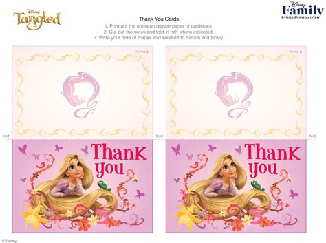 Disney Com The Official Home For All Things Disney Thank You Cards Tangled Rapunzel Party