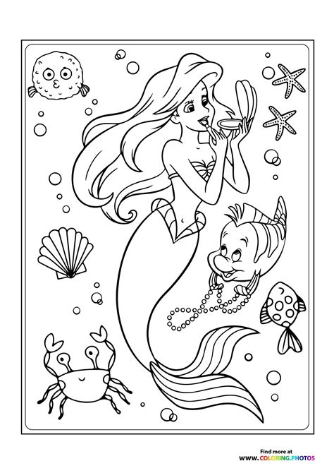 Disney Princess Coloring Pages Arie