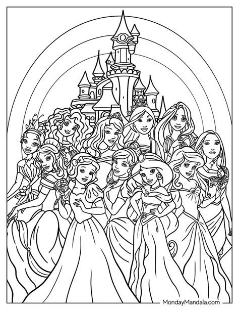 Disney Princess Colouring Pages Printable