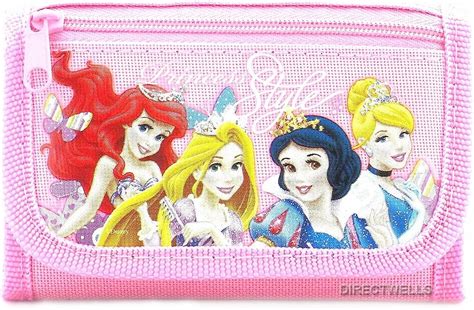 Disney Princess Style Pink Trifold Wallet, 4.75" x 3.0"