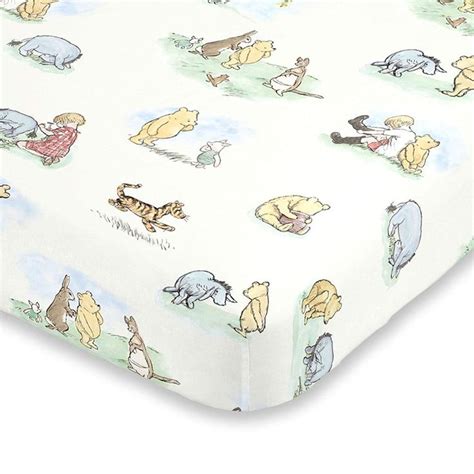 Disney Winnie the Pooh Classic Pooh Ivory, Blue, Sage, Tan