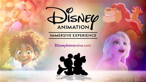 Disney animation immersive experience. Included with VIP and Premium tickets. Immersive Disney Animation is an innovative celebration that takes you inside the greatest films of Walt Disney Animation Studios, from their very earliest, groundbreaking features to the beloved hit movies of today. Imagine stepping into the Casita with Mirabel from Encanto, being at Pride Rock as Rafiki ... 