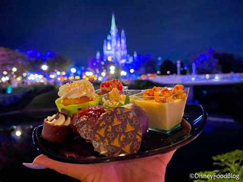 Disney dessert party. Ferrytale Fireworks: A Sparkling Dessert Cruise. Sweeten your night at a party featuring dream-come-true desserts and dazzling water views of the fireworks from Magic Kingdom park. Price: Takes place on select Wednesday and Saturday nights beginning September 18, 2021. Admission is $99 for adults and $69 for children ages 3 … 