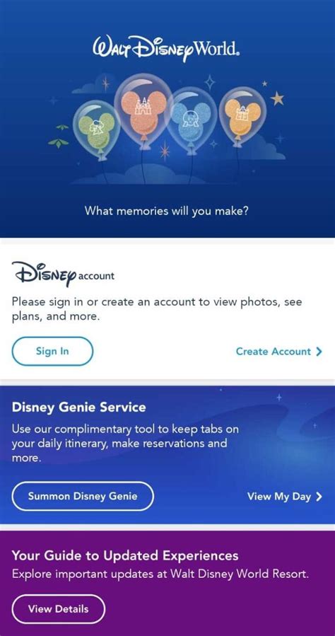 Disney experience login. As a Guest signed in to your Disney account you can use the My Disney Experience section of disneyworld.com to: Manage your reservations, tickets and daily itineraries on your My Plans page. View and update your profile. See your Disney PhotoPass photos taken at Walt Disney World Resort. Update your Family & Friends list. 