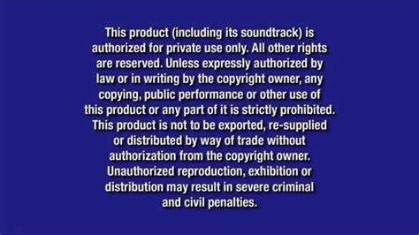 Contents:1. Red FBI Warning (1984-1991)2. Walt Disney 