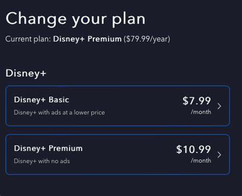 Disney plus monthly cost. Disney+ costs $7.99 per month if you don't mind watching advertisements. You can stream Disney+ without ads on the Premium tier by paying $10.99 per month, or $109.99 yearly. … 
