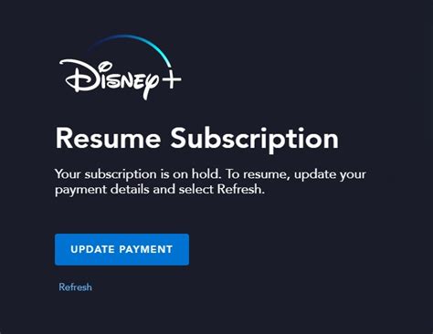 Can't update payment method. US. My subscription lapsed after I had to order a new debit card and when I log in to disney plus it has an "update payment method" button, but …. 