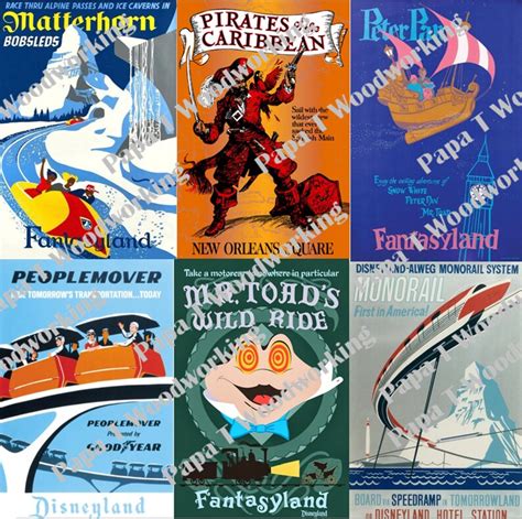 Disney ride posters - Etsy