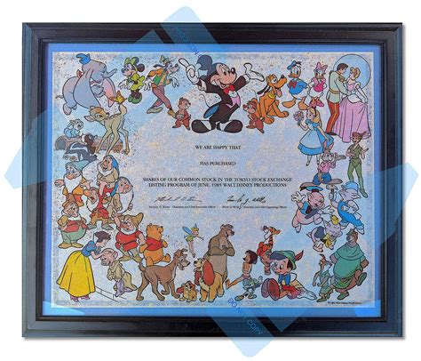Disney stock certificate gift. Things To Know About Disney stock certificate gift. 