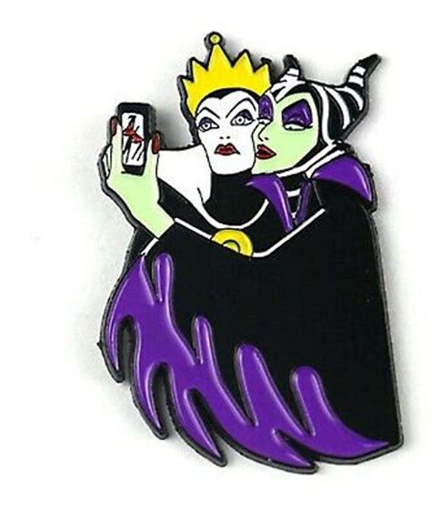 Disney villains logo.  Metal/enamel.  Featuring the iconic character fro...
