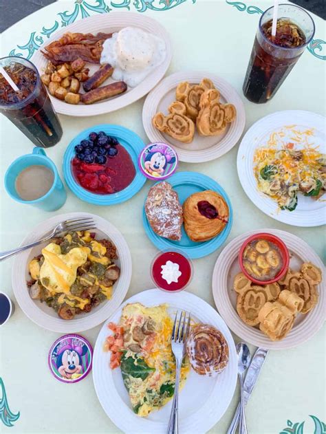 Disneyland breakfast. Our plant-based menu items are made without animal meat, dairy, eggs and honey. For assistance with your Walt Disney World vacation, including resort/package bookings and tickets, please call (407) 939-5277. For Walt Disney World dining, please book your reservation online. 7:00 AM to 11:00 PM Eastern Time. 