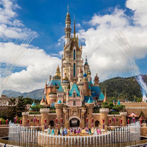 Hong Kong Disneyland Park Parks & Destinations Enter a magical kingdom inspired by fairy-tale dreams and explore 7 lands - Adventureland, Grizzly Gulch, Mystic Point, Toy Story Land, Fantasyland, Tomorrowland and Main Street, USA - filled with beauty, excitement and Disney Characters.. 