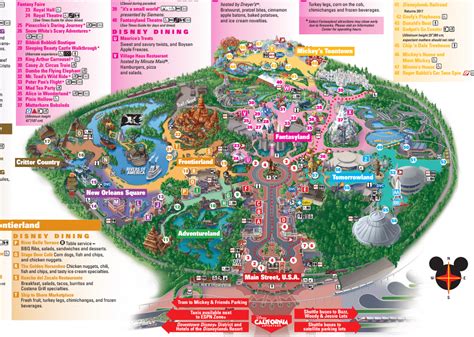 Disneyland in california map. Disney California Adventure Park Hours. 8:00 AM to 10:00 PM. Entertainment Schedule. Places to Stay. Disney's Grand Californian Hotel & Spa. ... Maps; Disney PhotoPass; Driving Directions; Theme Park Tickets; Ticket and Reservation Details; Magic Key Passes; Special Event Tickets; Theme Park Parking; 