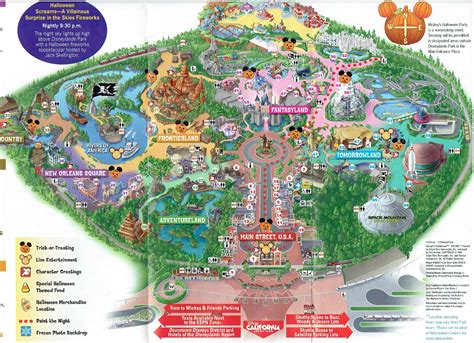 Disneyland on a map. The Main Disney World Map. The main map of Disney World includes all four theme parks, water parks, and free areas, making it easy to get an overview of the main attractions and plan which parks you want to visit. To make your trip planning even easier, I’ve provided the main Disney World map in two different formats: PDF and printable. 