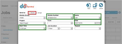 Dispatch scheduler doForms Support