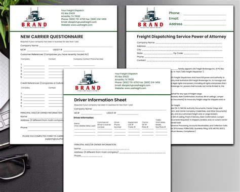 Dispatcher Carrier Packet Template Portal Tutorials