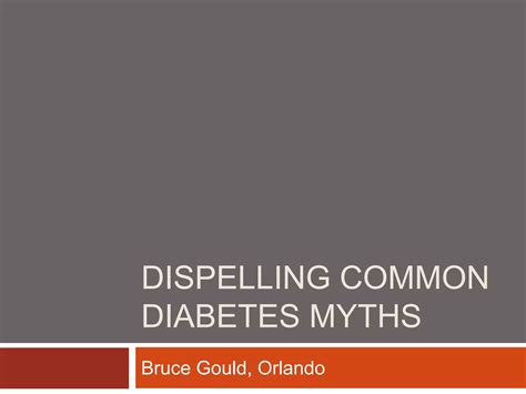 Dispelling Myths