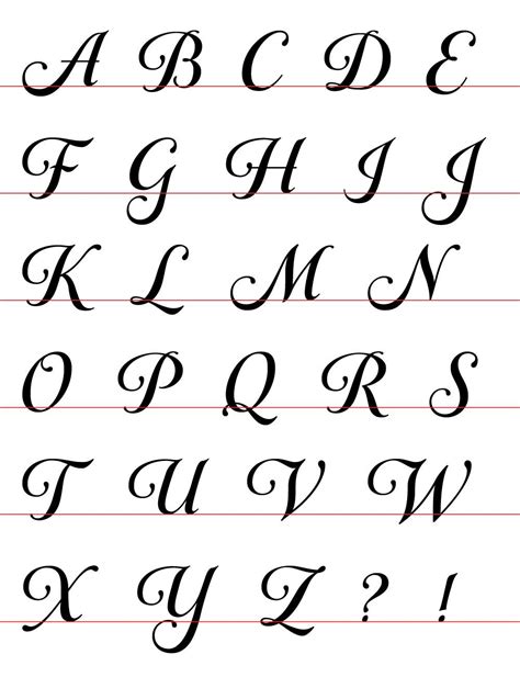 Display Script Cursive Free Printable Letter Stencils with Outline Cutout Letters Stencil
