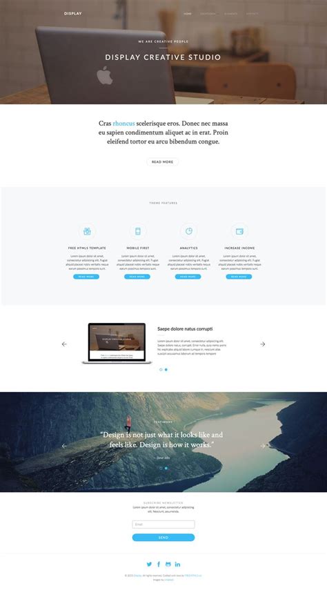 Display is a free responsive HTML5 Bootstrap business website template