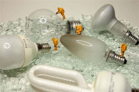 Dispose of light bulbs. These are those old-school light bulbs you might still have in a table lamp. You can also find them in torches and car headlights. You can’t recycle these because they contain wires that are hard to separate from the glass. Put these bulbs in with your household waste. Wrap them up in newspaper or put them in a box incase they break … 
