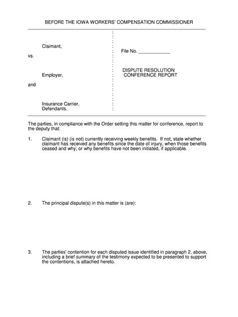 Dispute Resolution Form
