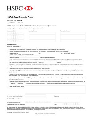 Dispute transaction Contact us - HSBC SG - HSBC/HSBC Amanah Dispute Form